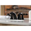 Kingston Brass KB950ACL Mini-Widespread Bathroom Faucet with Plastic Pop-Up, Matte Black KB950ACL